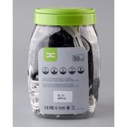 USB cable DC Lightning (CL-11) 50pcs/bottle, 1m черный/белый