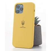 Силиконовый чехол Original pack SOFT для iPhone 12 Pro Max (ТРИЗУБ) желтый