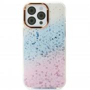 Акриловый чехол Confetti для iPhone 13 Pro Max розовый/синий