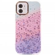 Акриловый чехол Confetti для iPhone 11 фиолетовый/розовый