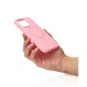 Силиконовый чехол Slim Ring Soft с поддержкой MagSafe для iPhone 15 pink