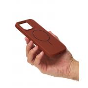 Силиконовый чехол Slim Ring Soft с поддержкой MagSafe для iPhone 15 brown
