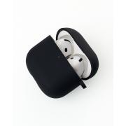 Чохол для навушників Airpods 3 Silicone case з мікрофіброю чорний