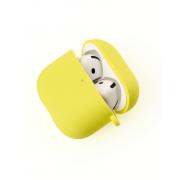 Чехол для наушников Airpods 3 Silicone case с микрофиброй желтый