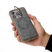 Чехол MagSafe LEATHER CAMERA CASE для iPhone 15 Pro Max серый