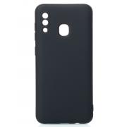 Силиконовый чехол SOFT Silicone Case для Samsung A20/ A30 HQ (без лого) черный