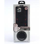 Чехол экокожа MagSafe DC + magsafe PopSocket для iPhone 12 / iPhone 12 Pro черный