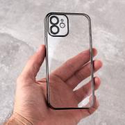 Пластиковый чехол GLITTER для iPhone 12 черный