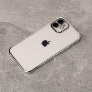 Пластиковый чехол GLITTER для iPhone 12 серебряный