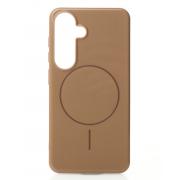 Силиконовый чехол Slim Ring Glamour с поддержкой MagSafe для Samsung S23 FE desert titanium