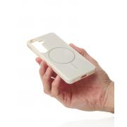 Силиконовый чехол Slim Ring Glamour с поддержкой MagSafe для Samsung S23 FE natural titanium