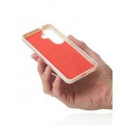 Силиконовый чехол Slim Ring Glamour с поддержкой MagSafe для Samsung S23 FE natural titanium