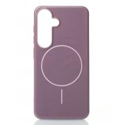 Силиконовый чехол Slim Ring Glamour с поддержкой MagSafe для Samsung S23 FE deep purple