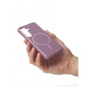 Силиконовый чехол Slim Ring Glamour с поддержкой MagSafe для Samsung S23 FE deep purple
