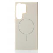 Чехол Glamour Beats Case with MagSafe для Samsung S24 Ultra natural titanium