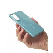 Чехол Glamour Beats Case with MagSafe для Samsung S25 Edge wave blue