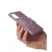Чехол Glamour Beats Case with MagSafe для Samsung S25 Edge deep purple