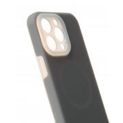 Чехол Liquid Silicone Full с поддержкой MagSafe для iPhone 15 Pro Max stone gray