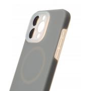 Чехол Liquid Silicone Full с поддержкой MagSafe для iPhone 15 Pro Max stone gray