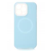 Чехол Liquid Silicone Full с поддержкой MagSafe для iPhone 15 Pro Max blue fog