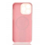 Чехол Liquid Silicone Full с поддержкой MagSafe для iPhone 15 Pro Max pink