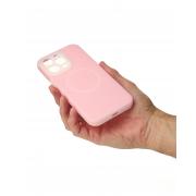 Чехол Liquid Silicone Full с поддержкой MagSafe для iPhone 15 Pro Max pink