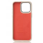 Чехол MagSafe Beats Case Leather Textured для iPhone 14 natural titanium
