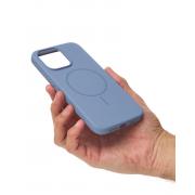 Силиконовый чехол Slim Ring Soft с поддержкой MagSafe для iPhone 15 storm blue