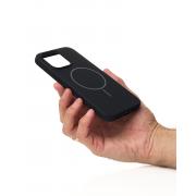 Силиконовый чехол Slim Ring Soft с поддержкой MagSafe для iPhone 15 black