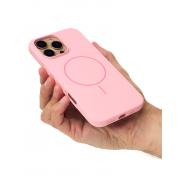 Чехол MagSafe Silicone Beats Case для iPhone 16 Pro pink