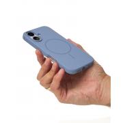 Чехол MagSafe Silicone Beats Case для iPhone 16 storm blue