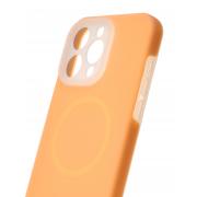 Чехол Liquid Silicone Full с поддержкой MagSafe для iPhone 15 Pro Max orange