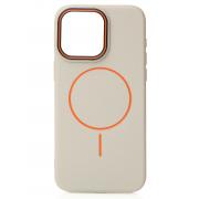 Чохол Soft Leather Shell з MagSafe для iPhone 14 Pro Max (natural titanium, силікон)