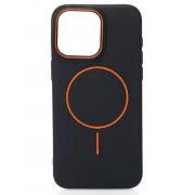 Чохол Soft Leather Shell з MagSafe для iPhone 14 Pro Max (black, силікон)