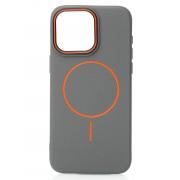 Чохол Soft Leather Shell з MagSafe для iPhone 14 Pro Max (stone gray, силікон)