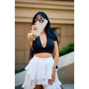 Силиконовый чехол Slim Ring Leather Textured с поддержкой MagSafe для iPhone 15 Pro Max natural titanium