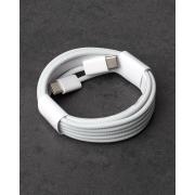 USB cable Foxconn Type-C to Type-C тканевый (тех. пакет) 2м. белый