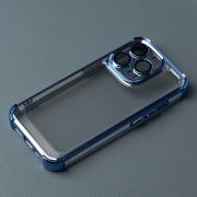 Пластиковый чехол FRAME CORNER для iPhone 13 Pro Max синий
