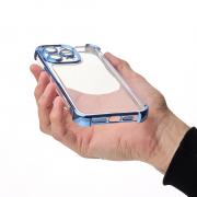 Пластиковый чехол FRAME CORNER для iPhone 13 Pro Max синий