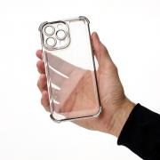 Пластиковый чехол FRAME CORNER для iPhone 13 Pro Max серебряный