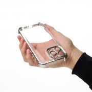 Пластиковый чехол FRAME CORNER для iPhone 13 Pro Max серебряный