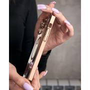 Пластиковый чехол MagSafe "Glitter" для iPhone 14 Pro золотой