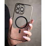 Пластиковый чехол MagSafe "Glitter" для iPhone 14 Pro черный