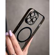 Пластиковый чехол MagSafe "Glitter" для iPhone 14 Pro черный