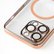 Пластиковый чехол MagSafe "Glitter" для iPhone 14 Pro золотой