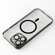 Пластиковый чехол MagSafe "Glitter" для iPhone 14 Pro черный