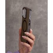 Полиуритановый чехол IMD Colors с поддержкой MagSafe для iPhone 15 Pro Max черный