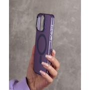 Полиуритановый чехол IMD Colors с поддержкой MagSafe для iPhone 11 Pro Max фиолетовый