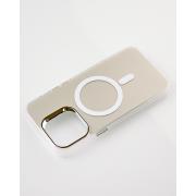 Полиуритановый чехол IMD Colors с поддержкой MagSafe для iPhone 11 Pro Max серебряный