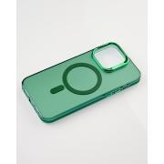 Полиуритановый чехол IMD Colors с поддержкой MagSafe для iPhone 11 Pro Max зеленый